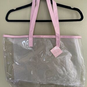 NWT Ulta Beauty Clear Tote with Pink Accents